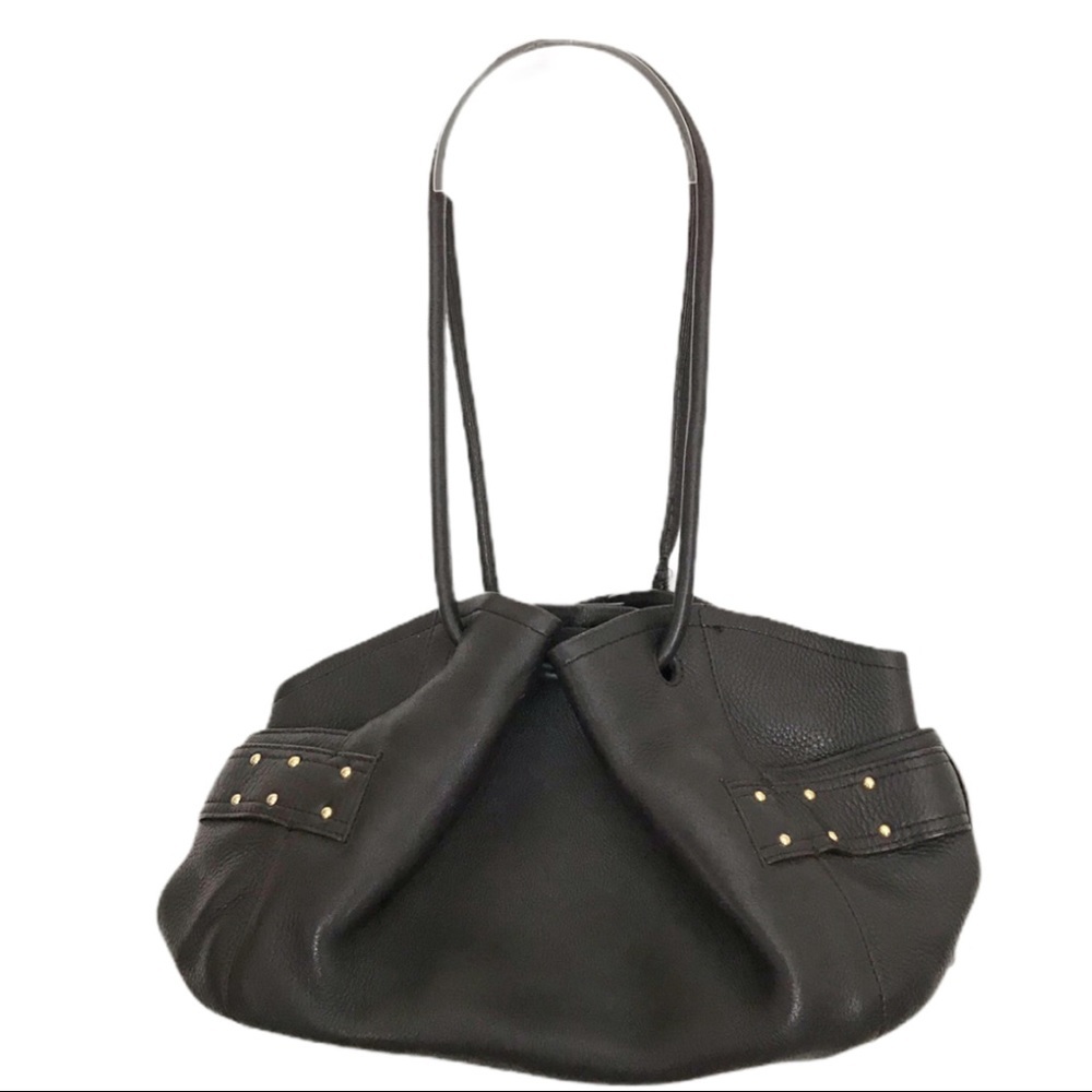 Cole Haan Village Classics Collection Leather hobo bag Y2K 
Brown gold studded